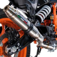 Exhaust compatible with Husqvarna Svartpilen 125 2024-2025, Deeptone Inox, Homologated legal slip-on exhaust including removable db killer and link pipe 