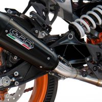 Exhaust compatible with Ducati Multistrada 1260 2018-2020, GP-Revo Black Titanium, Homologated legal slip-on exhaust including removable db killer and link pipe 