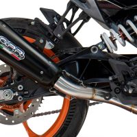 Exhaust compatible with Husqvarna Vitpilen 401 2024-2025, GP-Revo Black Titanium, Homologated legal slip-on exhaust including removable db killer and link pipe 