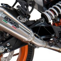 Exhaust compatible with Husqvarna Svartpilen 701 2018-2020, New Grand Prix Evo Titanium, Homologated legal slip-on exhaust including removable db killer and link pipe 