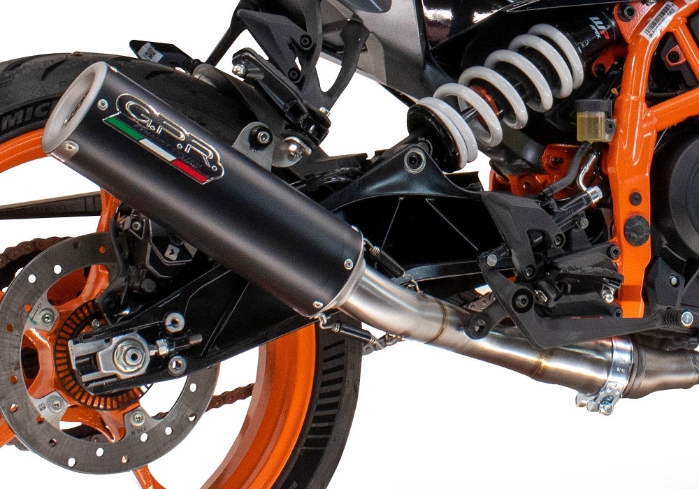 Exhaust compatible with Husqvarna Vitpilen 401 2024-2025, M3 Black Titanium, Homologated legal slip-on exhaust including removable db killer and link pipe 
