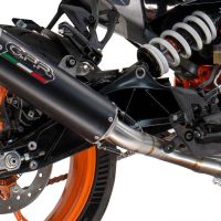 Exhaust compatible with Husqvarna Vitpilen 401 2024-2025, M3 Black Titanium, Homologated legal slip-on exhaust including removable db killer and link pipe 