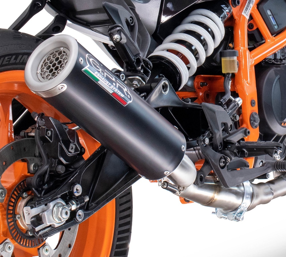 Exhaust compatible with Husqvarna Vitpilen 401 2024-2025, M3 Black Titanium, Homologated legal slip-on exhaust including removable db killer and link pipe 