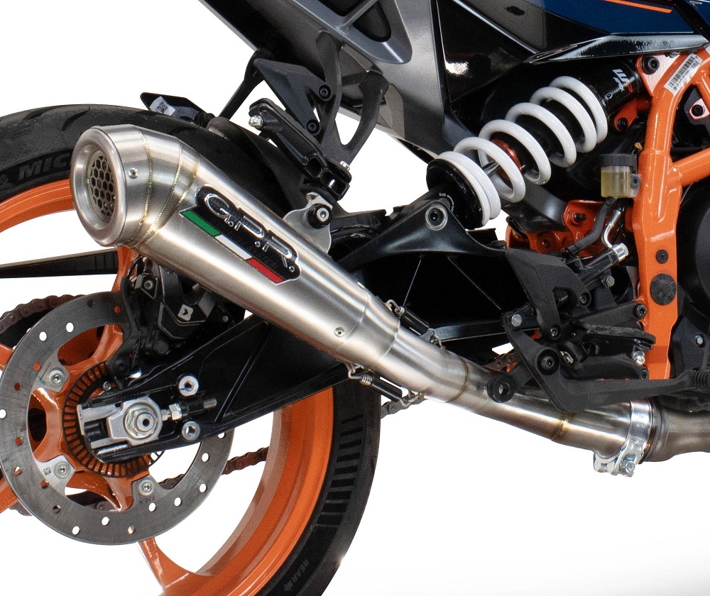 Exhaust compatible with Husqvarna Vitpilen 401 2024-2025, Powercone Evo, Homologated legal slip-on exhaust including removable db killer and link pipe 