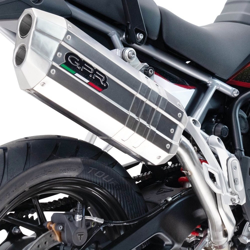 Exhaust compatible with Bmw R 1150 R 2000-2006, Hyper Sonic Inox, Homologated legal slip-on exhaust including removable db killer and link pipe 