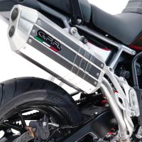 Exhaust compatible with Yamaha Tenere 700 2025-2026, Hyper Sonic Inox, Homologated legal slip-on exhaust including removable db killer and link pipe 