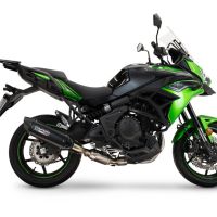 Exhaust compatible with Kawasaki Versys 650 2023-2025, Furore-X Titanio Nero, Homologated silencer for noise including full line,db killer and catalyst compliant for inspection 