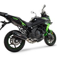 Exhaust compatible with Kawasaki Versys 650 2023-2025, Furore-X Titanio Nero, Homologated silencer for noise including full line,db killer and catalyst compliant for inspection 