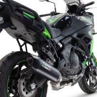 Exhaust compatible with Kawasaki Versys 650 2023-2025, Furore-X Titanio Nero, Homologated silencer for noise including full line,db killer and catalyst compliant for inspection 