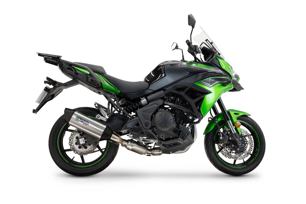 Exhaust compatible with Kawasaki Versys 650 2023-2025, Furore-X Titanio, Homologated silencer for noise including full line,db killer and catalyst compliant for inspection 
