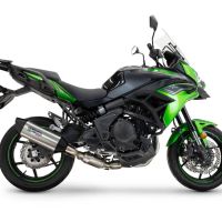 Exhaust compatible with Kawasaki Versys 650 2023-2025, Furore-X Titanio, Homologated silencer for noise including full line,db killer and catalyst compliant for inspection 