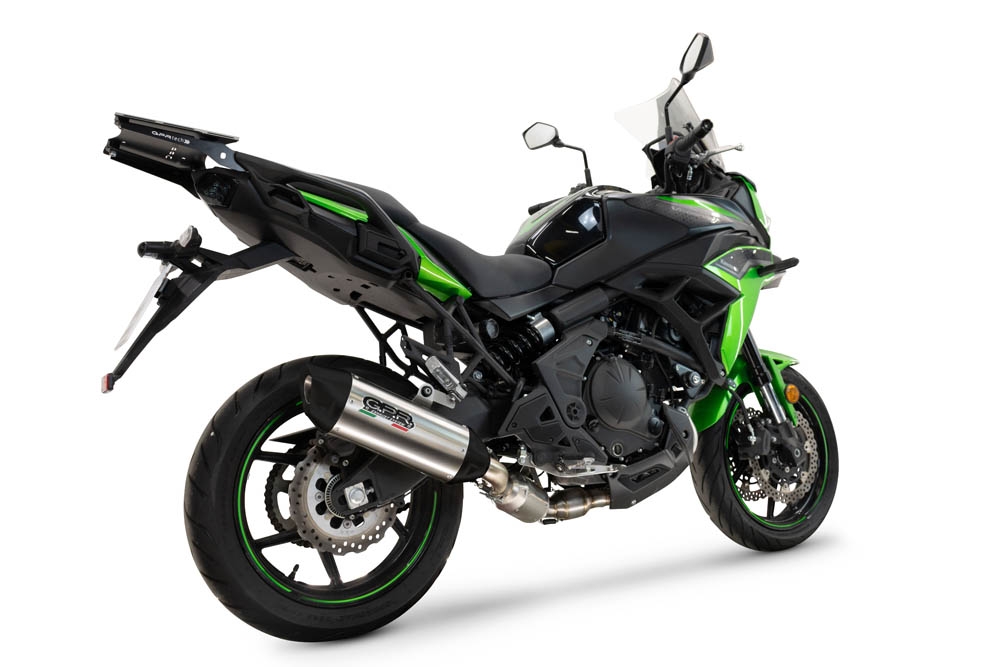 Exhaust compatible with Kawasaki Versys 650 2023-2025, Furore-X Titanio, Homologated silencer for noise including full line,db killer and catalyst compliant for inspection 
