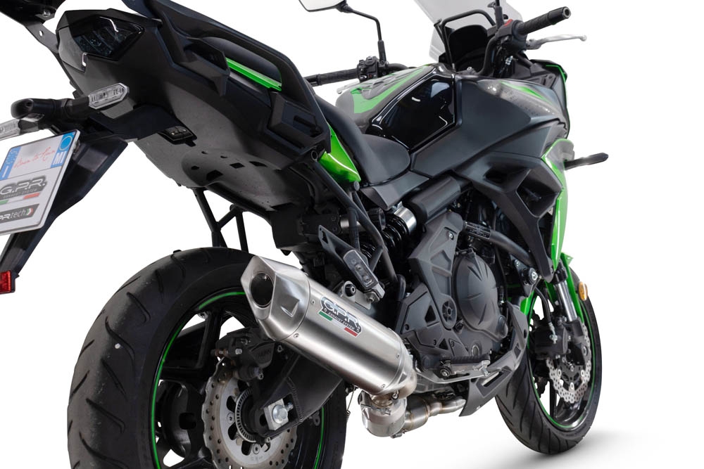 Exhaust compatible with Kawasaki Versys 650 2023-2025, Furore-X Acciaio Inox, Homologated silencer for noise including full line,db killer and catalyst compliant for inspection 