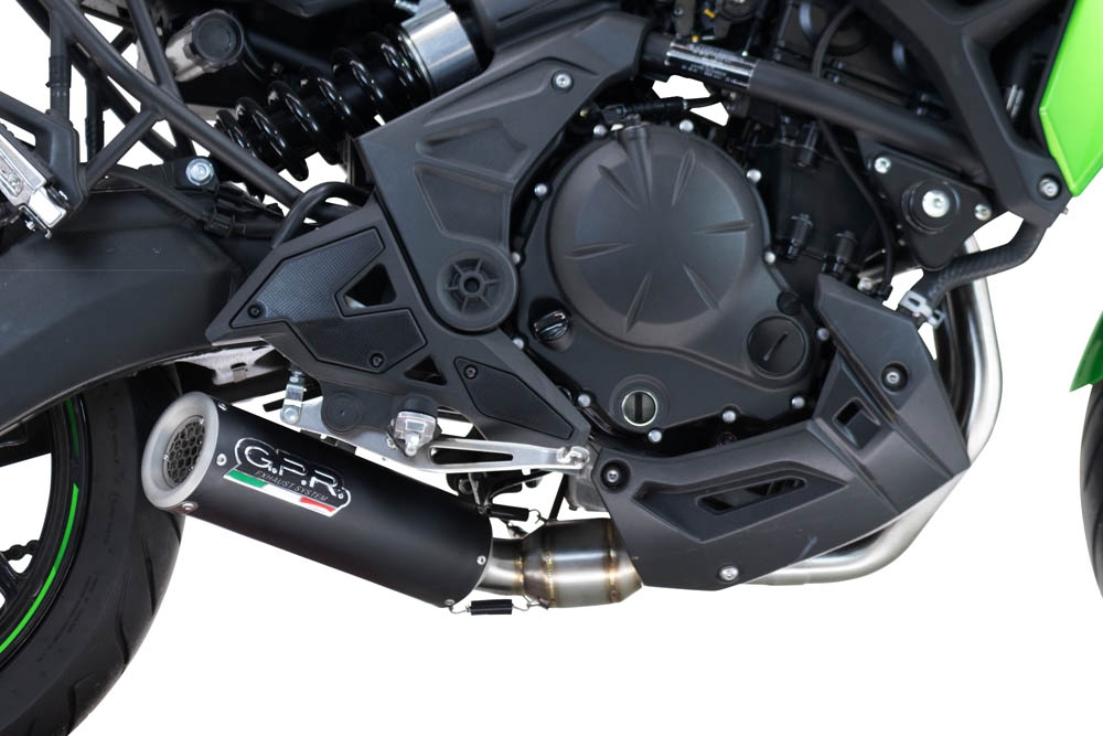 GPR exhaust compatible with  Kawasaki Ninja 650 2023-2025, M3 Black Titanium, Racing full system exhaust, including removable db killer/spark arrestor 