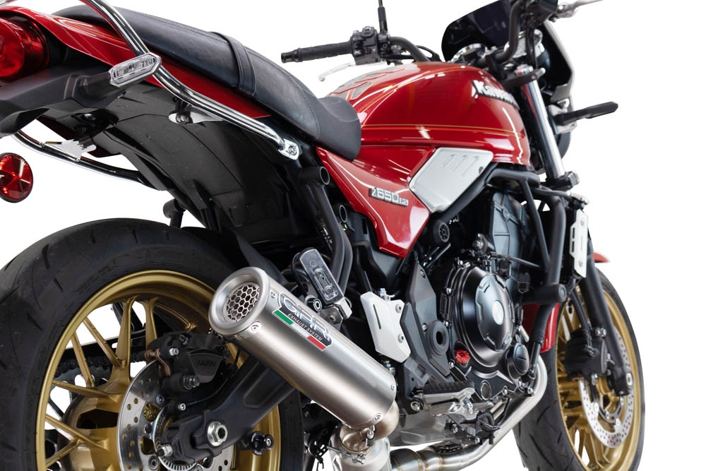 Exhaust compatible with Kawasaki Z 650 RS 2024-2025, M3 Inox , Homologated silencer for noise including full line,db killer and catalyst compliant for inspection 