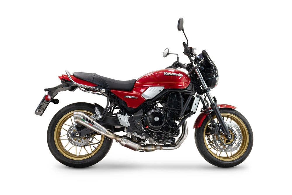 Exhaust compatible with Kawasaki Z 650 RS 2024-2025, Powercone Evo, Homologated silencer for noise including full line,db killer and catalyst compliant for inspection 