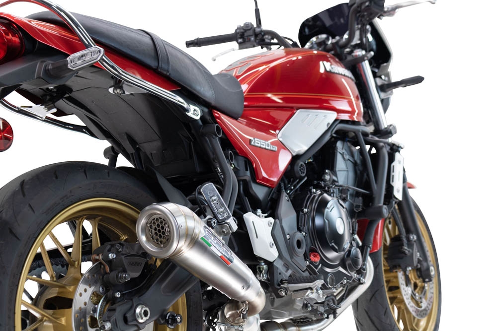 Exhaust compatible with Kawasaki Z 650 RS 2024-2025, Powercone Evo, Homologated silencer for noise including full line,db killer and catalyst compliant for inspection 