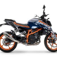 Exhaust compatible with Ktm Duke 390 2024-2025, Powercone Evo, Homologated legal slip-on exhaust including removable db killer and link pipe 