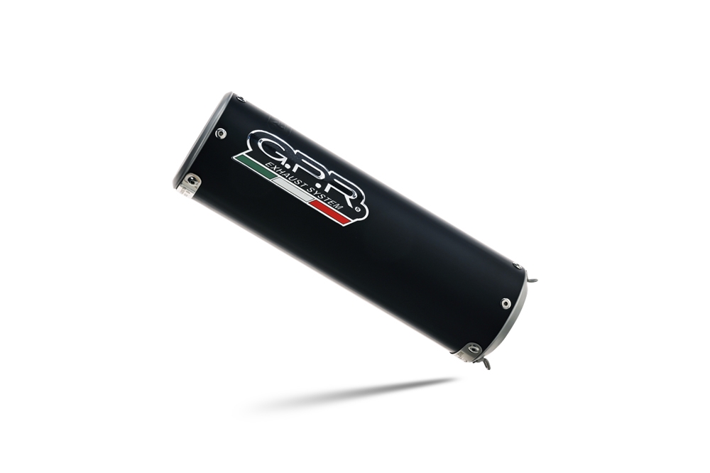 Exhaust compatible with Bmw F 900 XR-R 2020-2025, M3 Black Titanium, Homologated legal slip-on exhaust including removable db killer and link pipe 