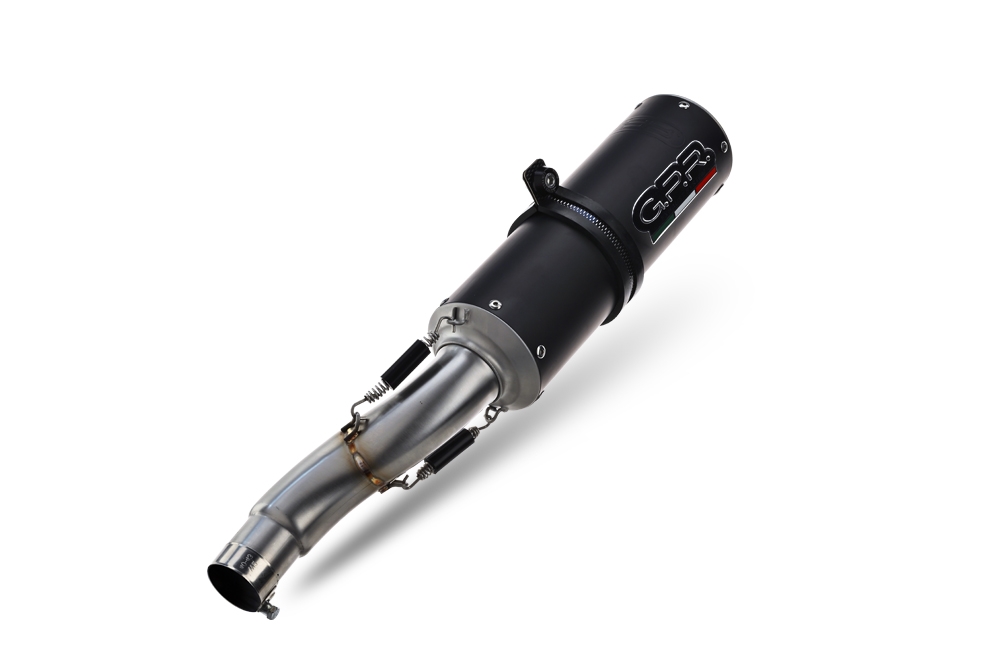 Exhaust compatible with Suzuki Gsx-R 1000 K9 2009-2011, M3 Black Titanium, Dual Homologated legal slip-on exhaust including removable db killers and link pipes 