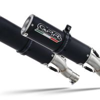 Exhaust compatible with Suzuki Gsx-R 1000 K9 2009-2011, M3 Black Titanium, Dual Homologated legal slip-on exhaust including removable db killers and link pipes 