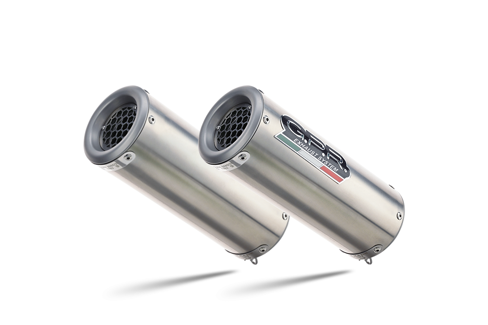 GPR exhaust compatible with  Ducati Monster 696 2008-2014, M3 Inox , Dual Homologated legal slip-on exhaust including removable db killers and link pipes 