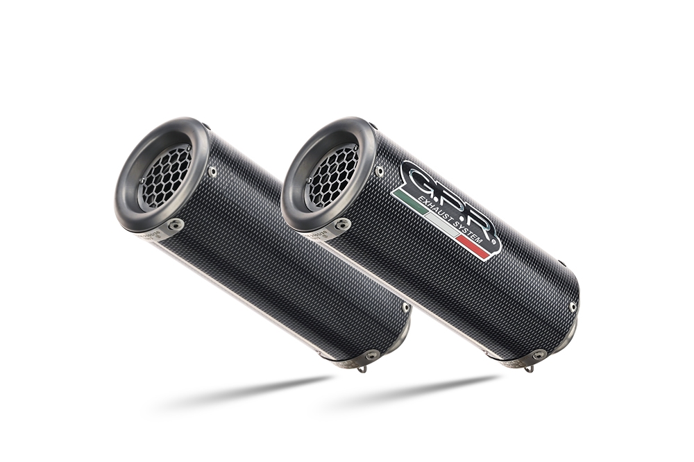 Exhaust compatible with Triumph Speed Triple 1050 R - S 2016-2020, M3 Poppy , Dual Homologated legal slip-on exhaust including removable db killers and link pipes 