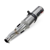 Exhaust compatible with Aprilia Rsv 1000 R Factory 2006-2010, M3 Titanium Natural, Dual Homologated legal slip-on exhaust including removable db killers and link pipes 