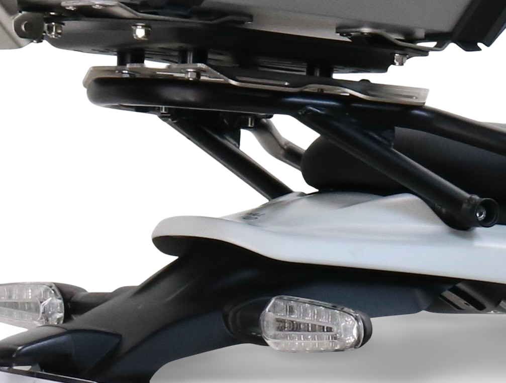 Top case GPR TECH compatible with  Royal Enfield Himalayan 450 2024/2025 e5 Plus GPR TECH Top case in aluminum, silver color with specific plate included Capacity 35 LT.