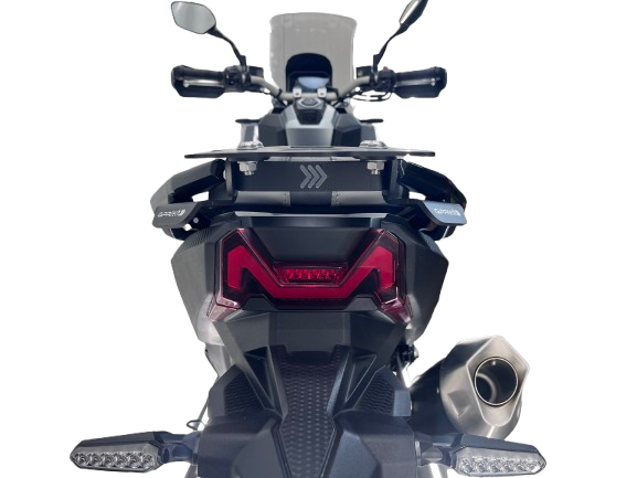 Roof rack GPR TECH compatible with  Sym ADX TG 400 2024/2026 e5 Plus GPR TECH Specific rear rack Top Case ALPITECH 26 > 35 LT Rear rack,stainless steel made with 4 anchor points