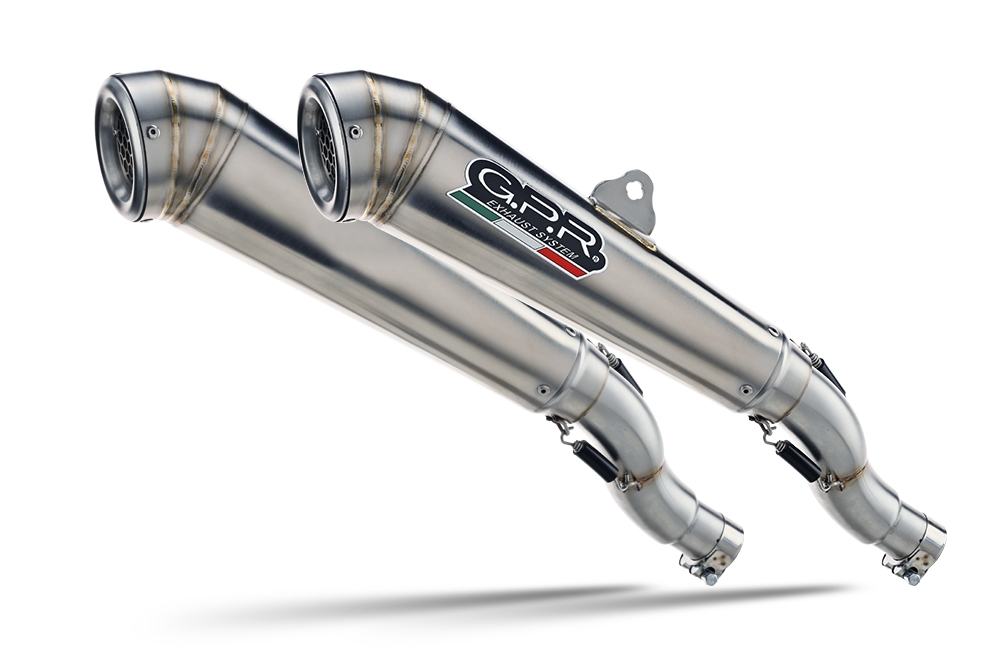 Exhaust compatible with Kawasaki Kfx 700 2004-2011, Powercone Evo, Homologated legal full system exhaust including dual silencers and removable db killers 