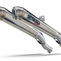 Exhaust compatible with Kawasaki Kfx 700 2004-2011, Powercone Evo, Homologated legal full system exhaust including dual silencers and removable db killers 