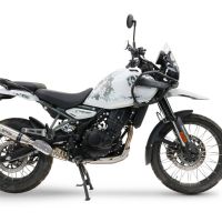 GPR exhaust compatible with  Royal Enfield Himalayan 450  2024-2025, Deeptone Inox, Homologated legal slip-on exhaust including removable db killer and link pipe 
