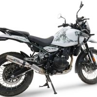 GPR exhaust compatible with  Royal Enfield Himalayan 450  2024-2025, Deeptone Inox, Homologated legal slip-on exhaust including removable db killer and link pipe 