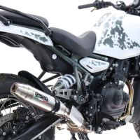 GPR exhaust compatible with  Royal Enfield Himalayan 450  2024-2025, Deeptone Inox, Homologated legal slip-on exhaust including removable db killer and link pipe 