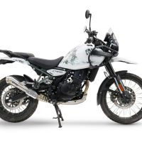 Exhaust compatible with Royal Enfield Himalayan 450 2024-2025, Powercone Evo, Homologated legal slip-on exhaust including removable db killer and link pipe 