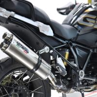 Exhaust compatible with Bmw R 1250 Gs -Adventure 2021-2024, Dual Poppy, Homologated legal slip-on exhaust including removable db killer and link pipe 