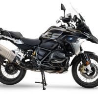 Exhaust compatible with Bmw R 1250 Gs -Adventure 2019-2020, Hyper Sonic Titanium, Homologated legal slip-on exhaust including removable db killer and link pipe 