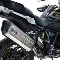 Exhaust compatible with Bmw R 1250 Gs -Adventure 2019-2020, Hyper Sonic Titanium, Homologated legal slip-on exhaust including removable db killer and link pipe 