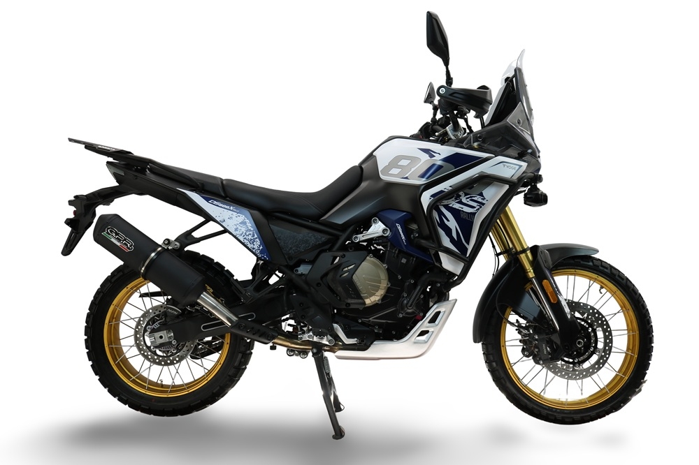 GPR exhaust compatible with  Voge DS 800 Rally 2025-2026, Ghisa , Homologated legal slip-on exhaust including removable db killer and link pipe 