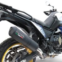 GPR exhaust compatible with  Voge DS 800 Rally 2025-2026, Ghisa , Homologated legal slip-on exhaust including removable db killer and link pipe 