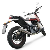 Exhaust compatible with Royal Enfield Scram 411 2022-2024, Vintacone, Slip-on exhaust legal for UK and non-EU markets including link pipe and removable db killer 