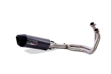 GPR exhaust compatible with  Kawasaki Er 6 N - F  2012-2016, Furore Poppy, Homologated legal full system exhaust, including removable db killer and catalyst 