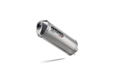 Exhaust compatible with Kawasaki KLX 400 R 2003-2004, Satinox , Homologated legal full system exhaust, including removable db killer 