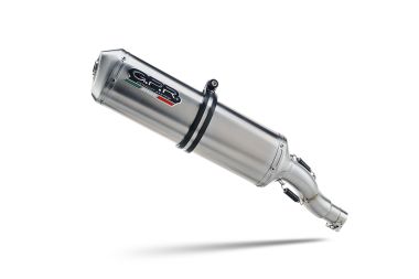 GPR exhaust compatible with  Kawasaki Versys 650 2006-2014, Satinox , Homologated legal slip-on exhaust including removable db killer and link pipe 