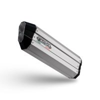 Exhaust compatible with Bmw F 750 Gs 2018-2020, Hyper Sonic Titanium, Homologated legal slip-on exhaust including removable db killer and link pipe 