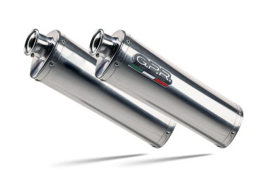 GPR exhaust compatible with  Suzuki Gsx 1400  2001-2007, Trioval, Dual Homologated legal slip-on exhaust including removable db killers and link pipes 