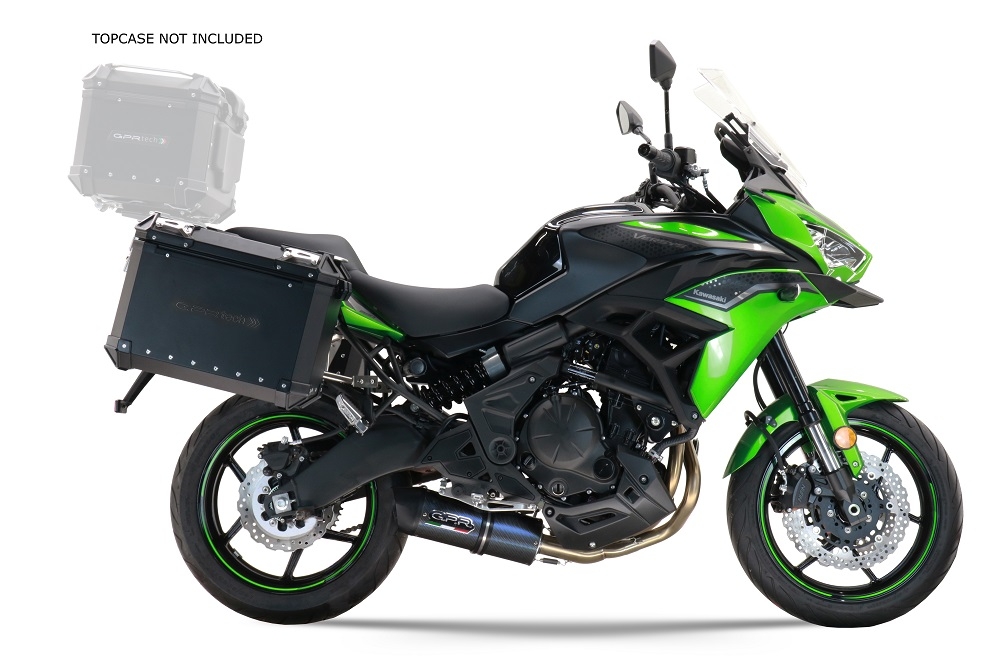 GPR TECH compatible with  Kawasaki Versys 650 2021/2022 e5 GPR TECH Pair of side cases aluminum made, black color with specific pannier holder Capacity 38 LT. + 38 LT.