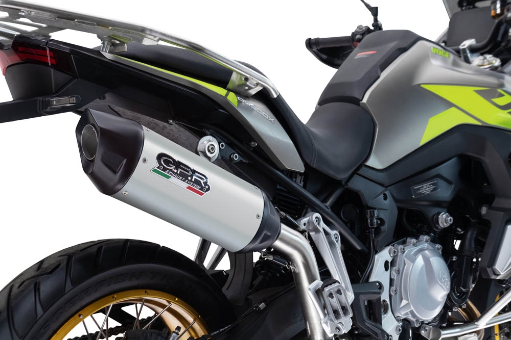 Exhaust compatible with Voge 900DSX 2024-2025, Furore-X Titanio, Homologated legal slip-on exhaust including removable db killer and link pipe 
