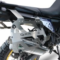 GPR TECH compatible with  Voge DS 800 Rally 2025/2026 GPR TECH Pair of side cases aluminum made with contoured right side, black color with specific pannier holder TECH-EVO serie  Capacity 38 LT. + 32 LT.